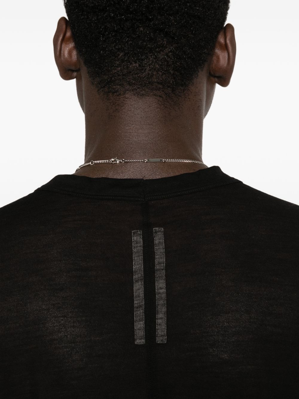 Top a maniche lunghe level ls t in nero Rick owens - uomo 
