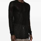 Top a maniche lunghe level ls t in nero Rick owens - uomo 
