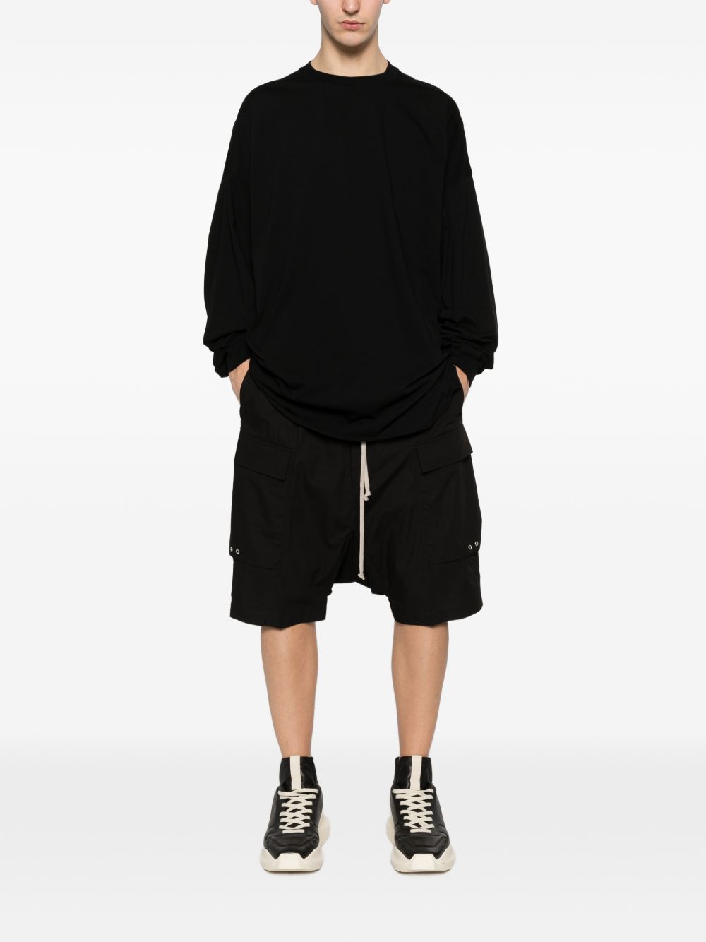 T-shirt a maniche lunghe in nero Rick owens - donna 