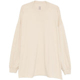 T-shirt a maniche lunghe in beige Rick owens - donna 
