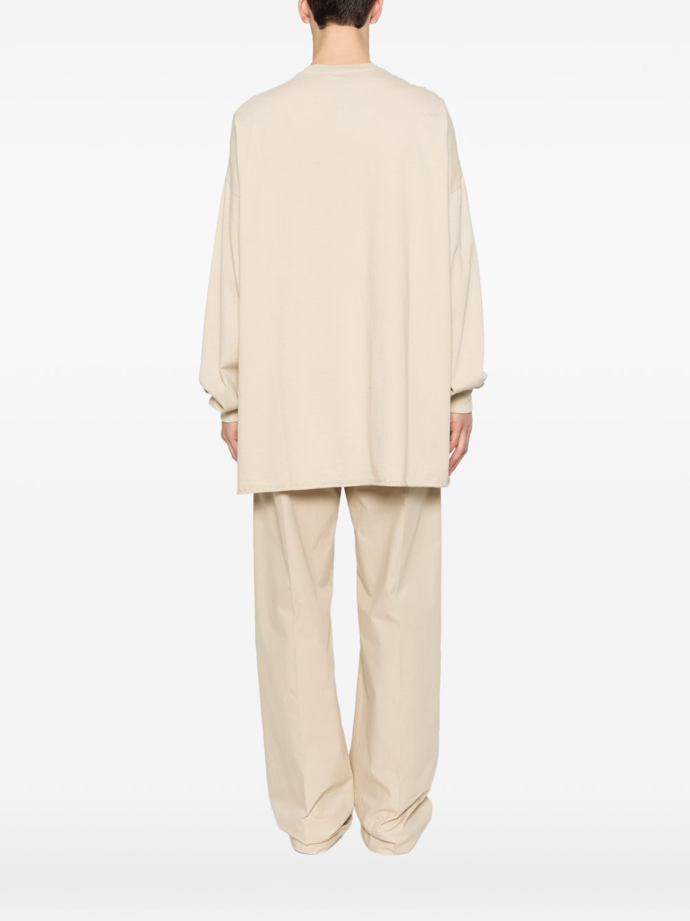 T-shirt a maniche lunghe in beige Rick owens - donna 