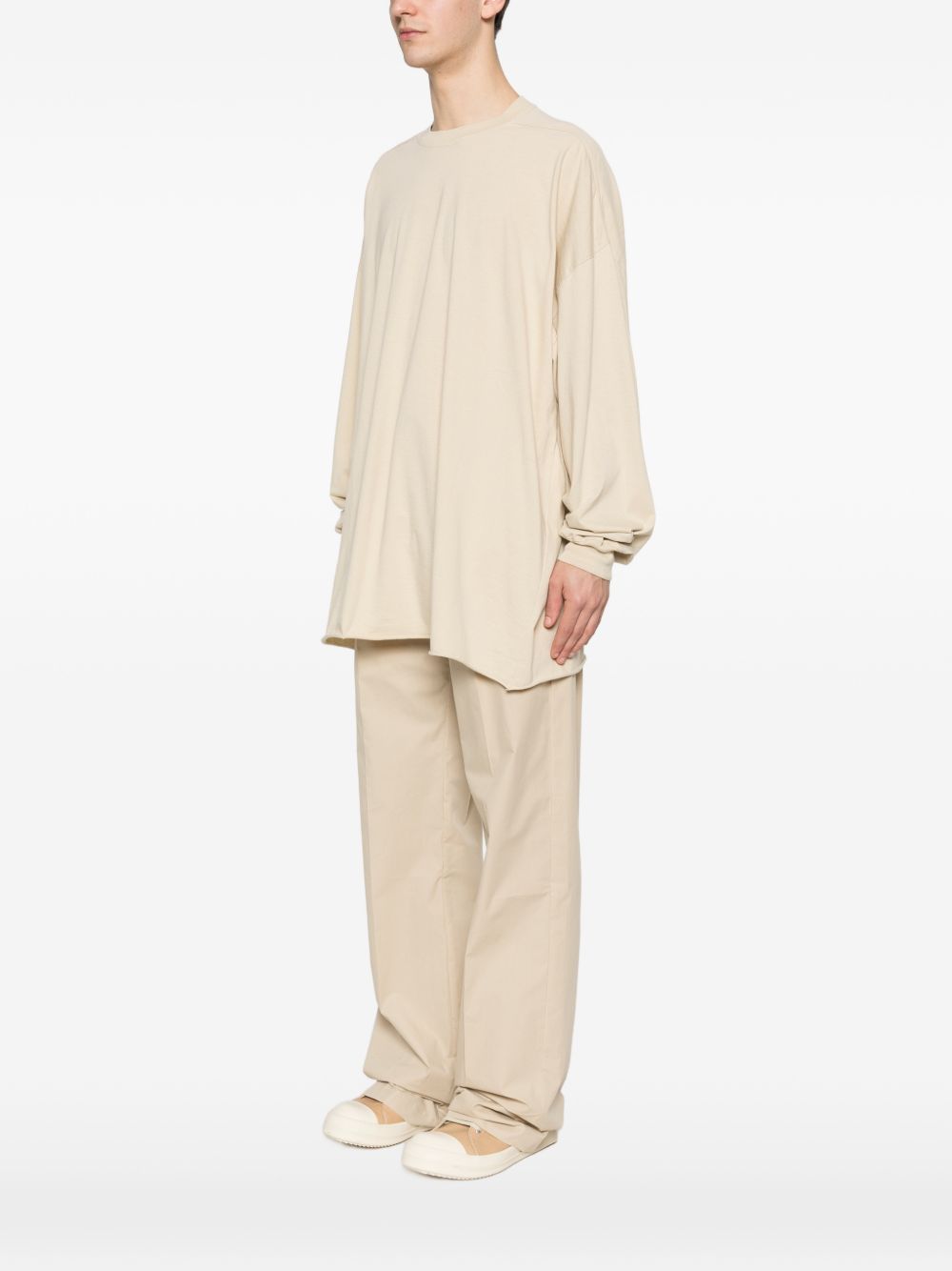 T-shirt a maniche lunghe in beige Rick owens - donna 