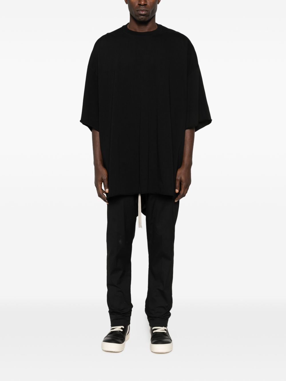 T-shirt a manica corta in nero Rick owens - uomo 
