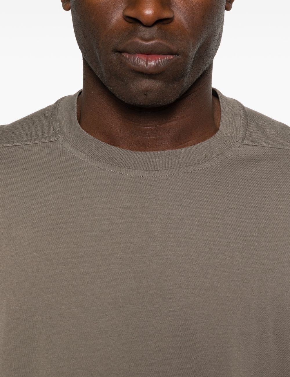 T-shirt girocollo in grigio Rick owens - uomo 