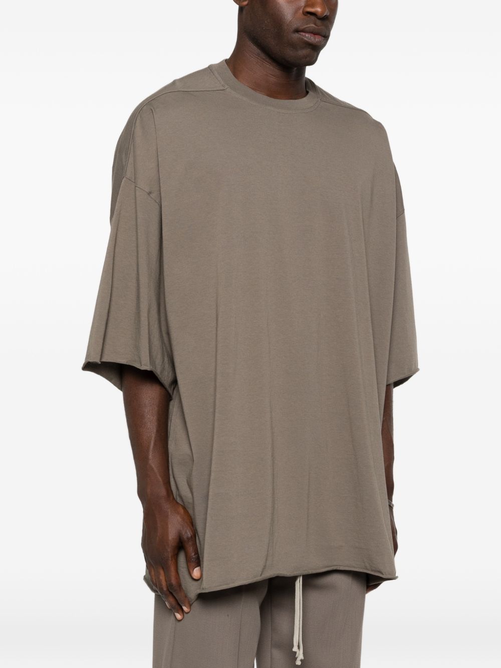 T-shirt girocollo in grigio Rick owens - uomo 