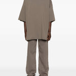 T-shirt girocollo in grigio Rick owens - uomo 