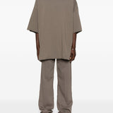 T-shirt girocollo in grigio Rick owens - uomo 