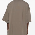 T-shirt girocollo in grigio Rick owens - uomo 