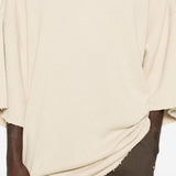 T-shirt Tommy T Sfrangiata in beige Rick owens - uomo 