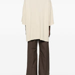 T-shirt Tommy T Sfrangiata in beige Rick owens - uomo 