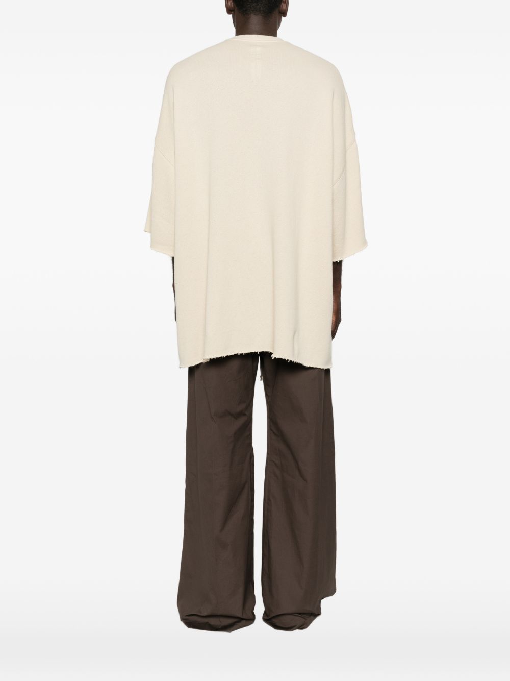 T-shirt Tommy T Sfrangiata in beige Rick owens - uomo 