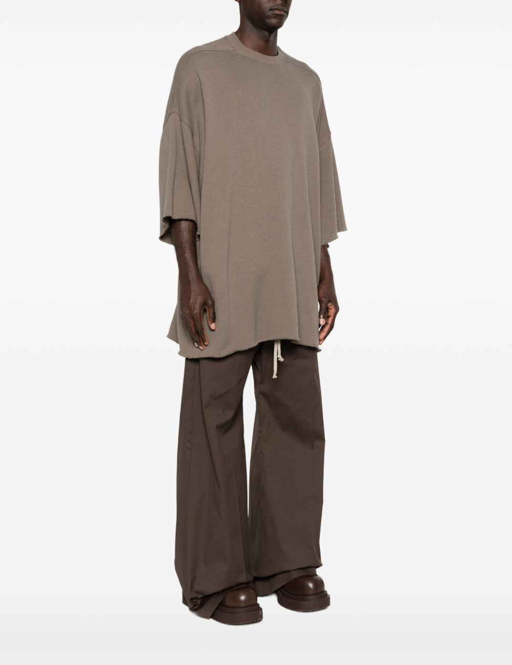 T-shirt Tommy T Sfrangiata in grigio Rick owens - uomo 