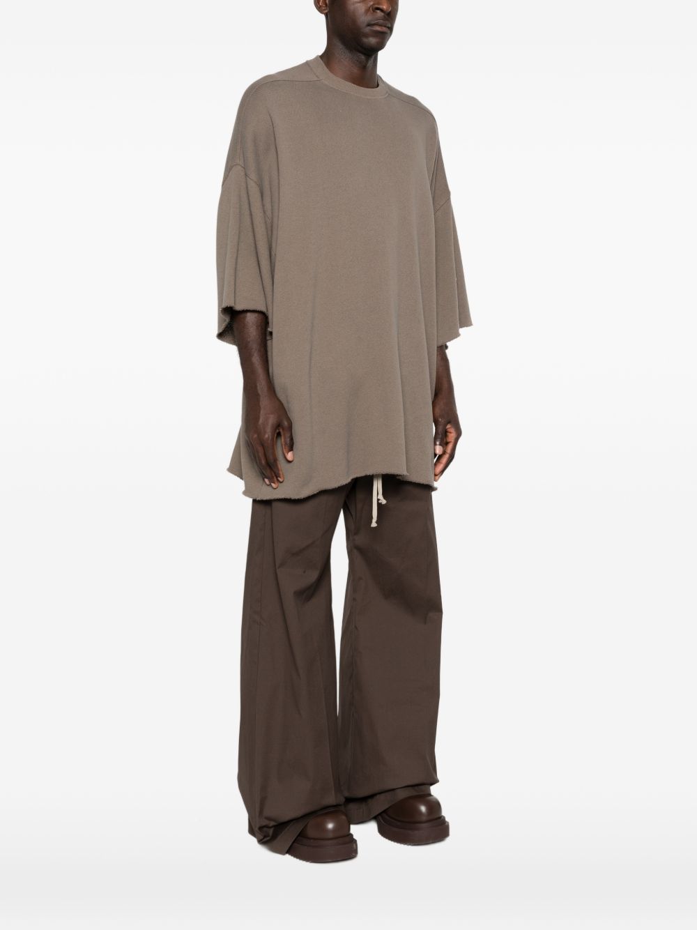 T-shirt Tommy T Sfrangiata in grigio Rick owens - uomo 