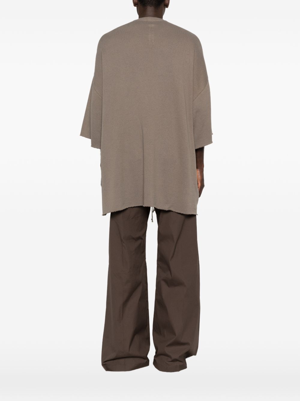 T-shirt Tommy T Sfrangiata in grigio Rick owens - uomo 