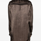 Camicia Concordian con scollo a V in marrone Rick owens - uomo 