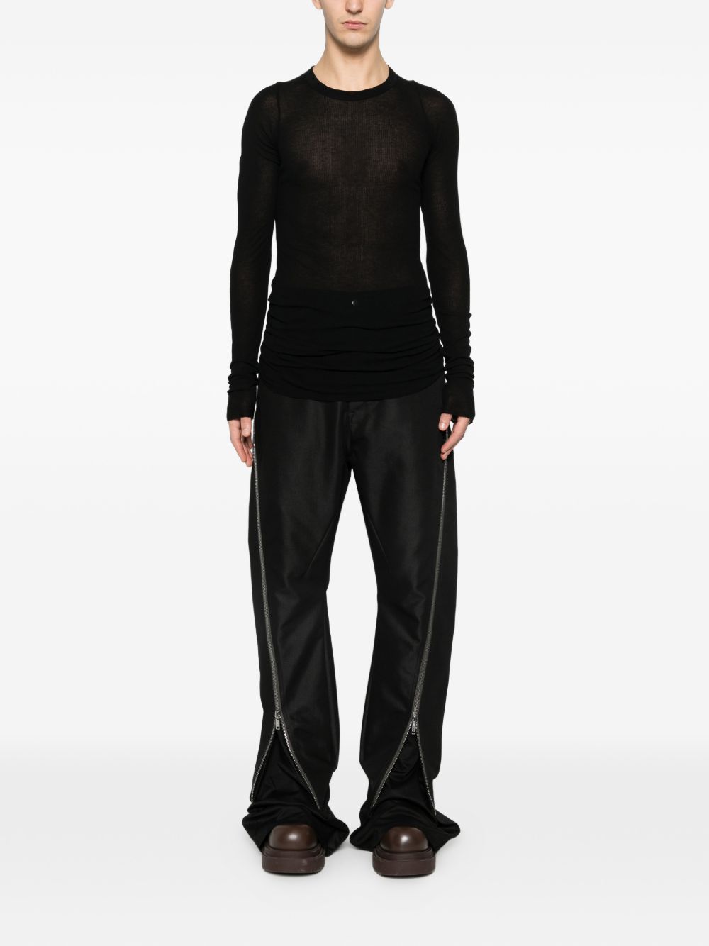 Pantaloni Bolan Banana con zip in nero Rick owens - uomo 