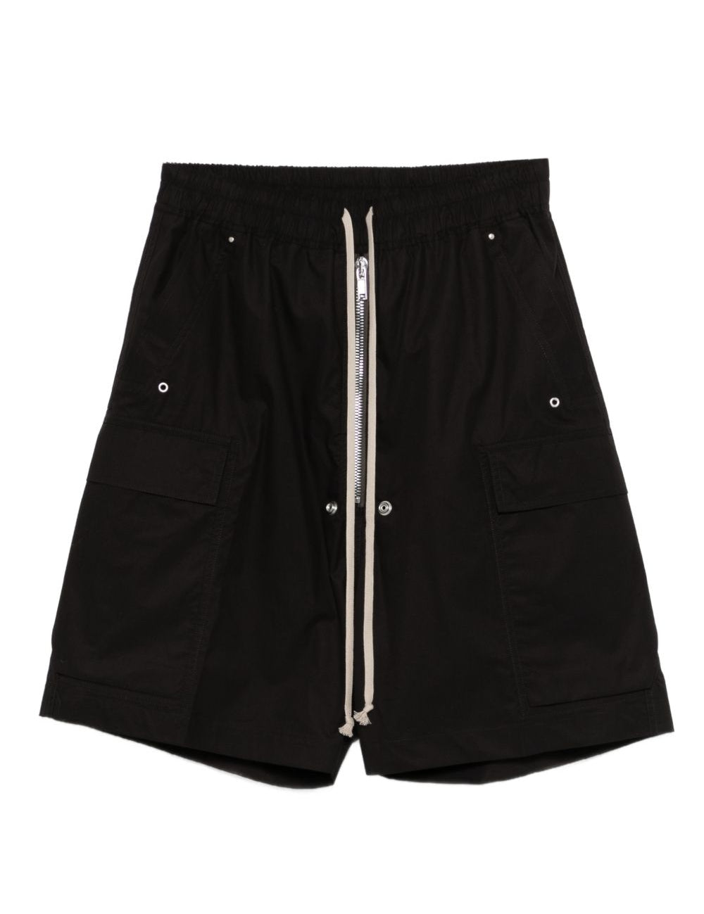 Shorts Cargo corti con zip in nero Rick owens - uomo 