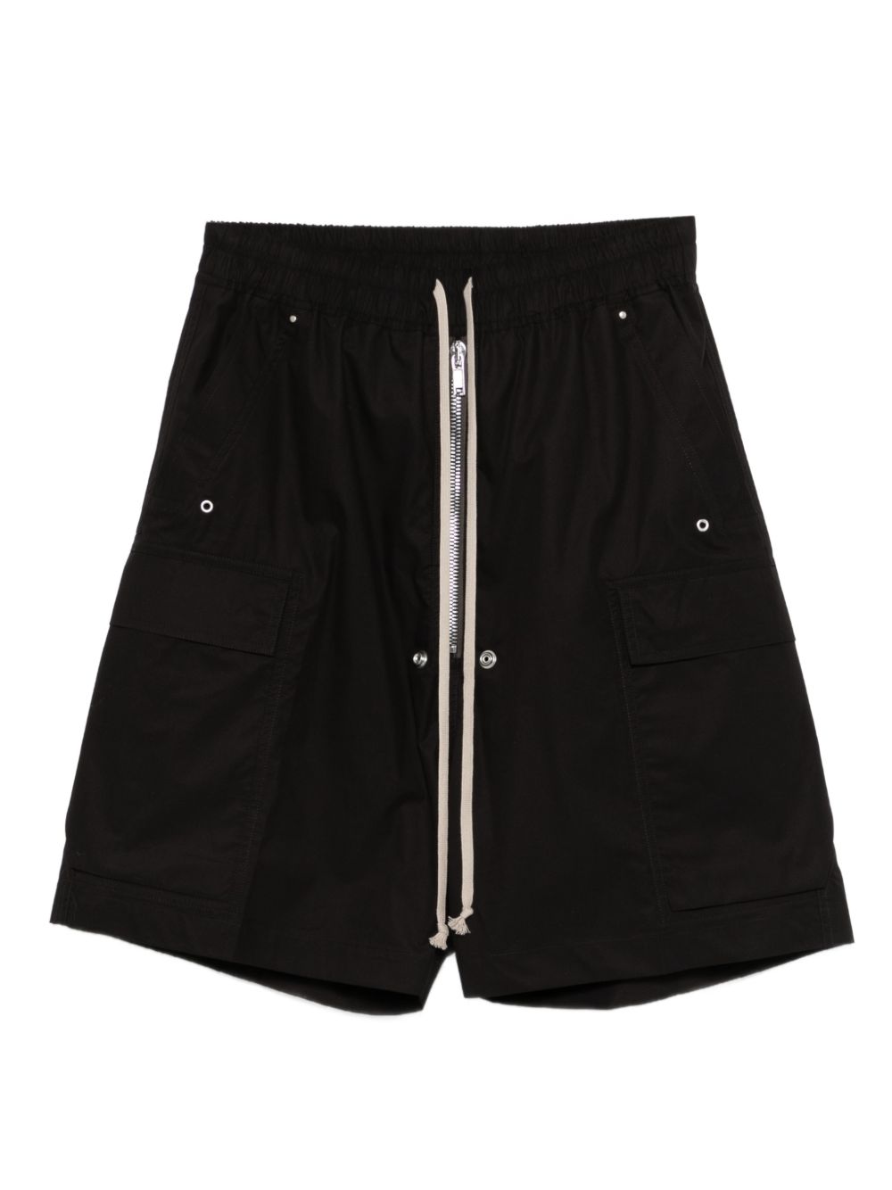 Shorts Cargo corti con zip in nero Rick owens - uomo 