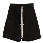 Shorts Cargo corti con zip in nero Rick owens - uomo 