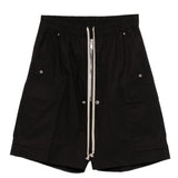 Shorts Cargo corti con zip in nero Rick owens - uomo 