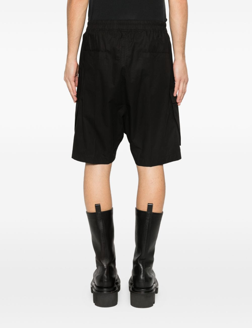 Shorts Cargo corti con zip in nero Rick owens - uomo 