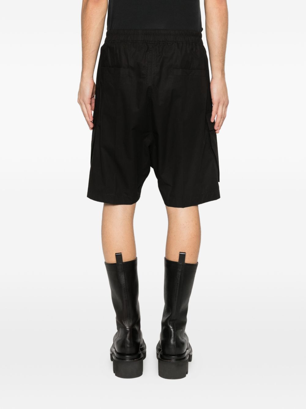 Shorts Cargo corti con zip in nero Rick owens - uomo 