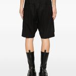 Shorts Cargo corti con zip in nero Rick owens - uomo 