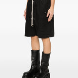 Shorts Cargo corti con zip in nero Rick owens - uomo 