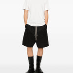 Shorts Cargo corti con zip in nero Rick owens - uomo 