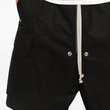 Shorts Cargo corti con zip in nero Rick owens - uomo 