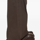 Pantaloni con dettaglio zip in grigio Rick owens - uomo 