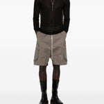 Pantaloncini con tasche a zip blixa bela in grigio Rick owens - uomo 