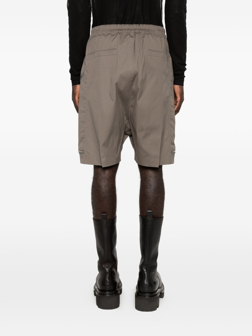 Pantaloncini con tasche a zip blixa bela in grigio Rick owens - uomo 