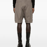 Pantaloncini con tasche a zip blixa bela in grigio Rick owens - uomo 