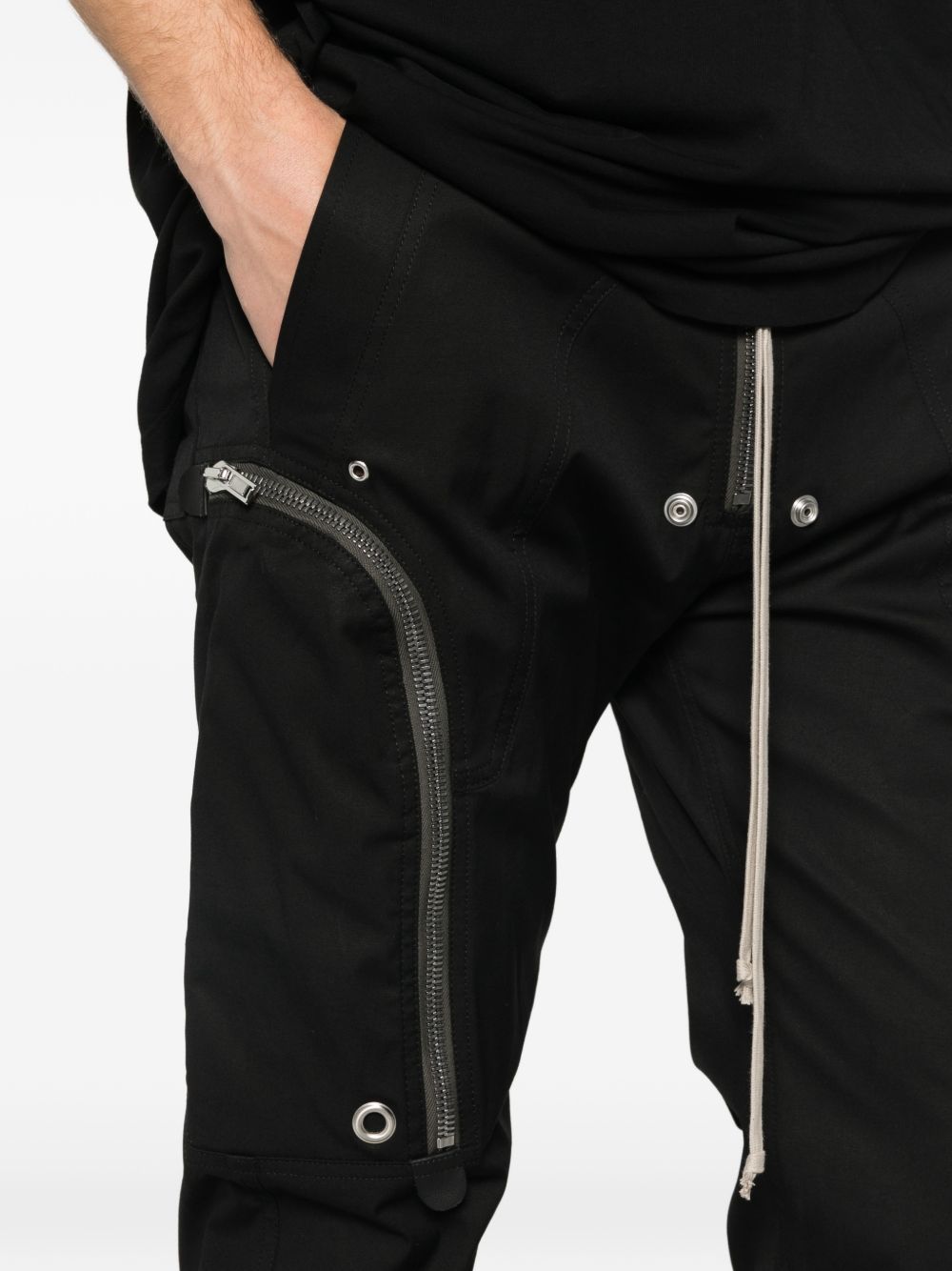Pantaloni Bauhaus con zip in nero Rick owens - uomo 