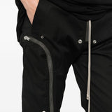 Pantaloni Bauhaus con zip in nero Rick owens - uomo 