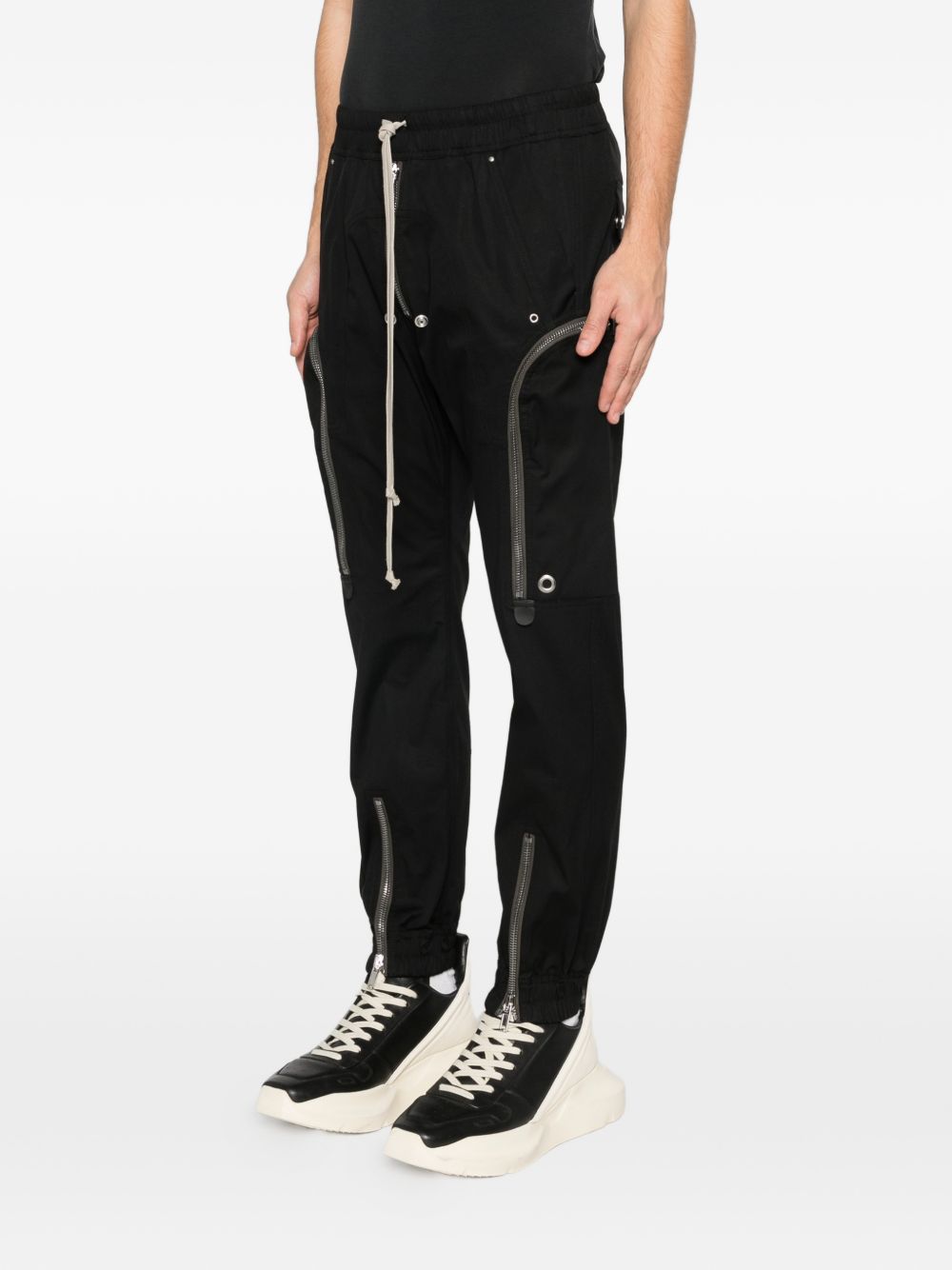 Pantaloni Bauhaus con zip in nero Rick owens - uomo 