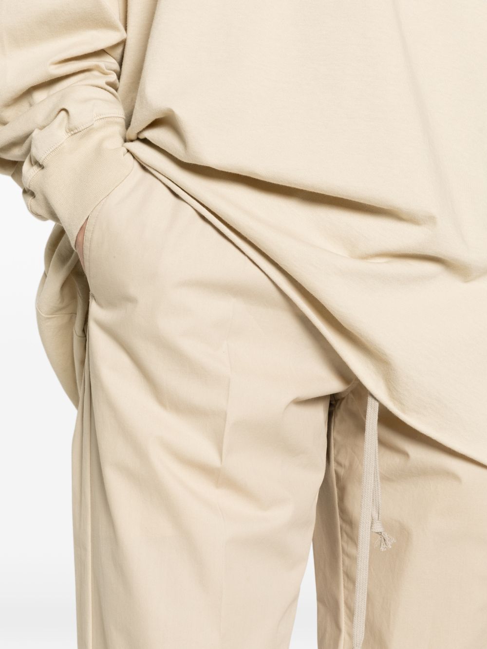 Pantaloni con coulisse dietrich in beige Rick owens - uomo 
