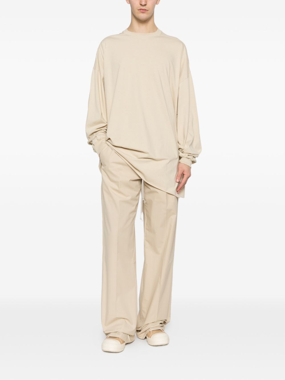 Pantaloni con coulisse dietrich in beige Rick owens - uomo 