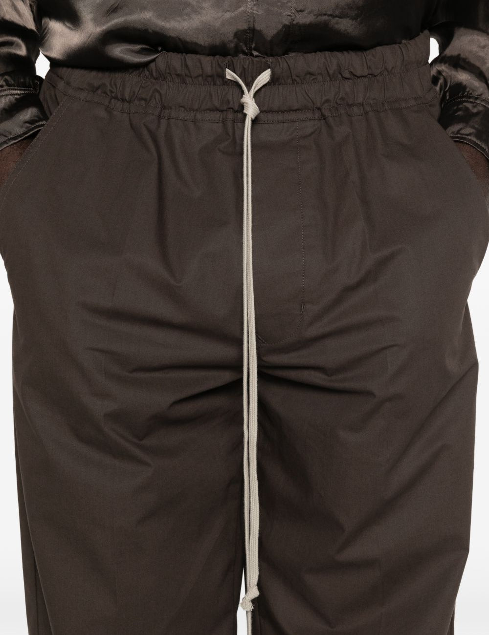 Pantaloni con coulisse dietrich in marrone Rick owens - uomo 