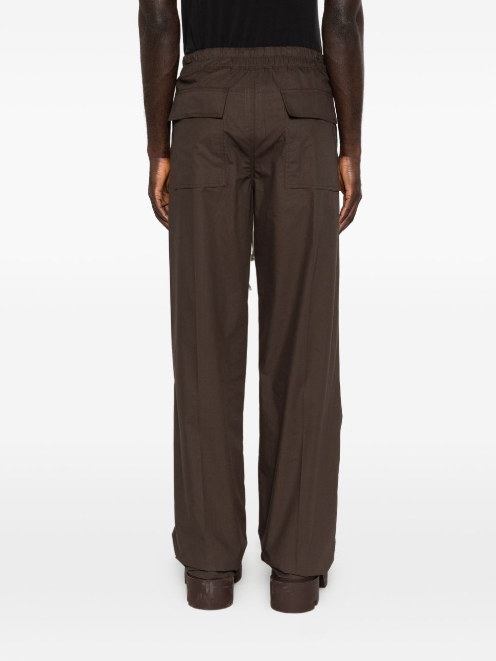 Pantaloni con coulisse dietrich in marrone Rick owens - uomo 
