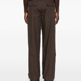 Pantaloni con coulisse dietrich in marrone Rick owens - uomo 