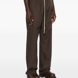 Pantaloni con coulisse dietrich in marrone Rick owens - uomo 