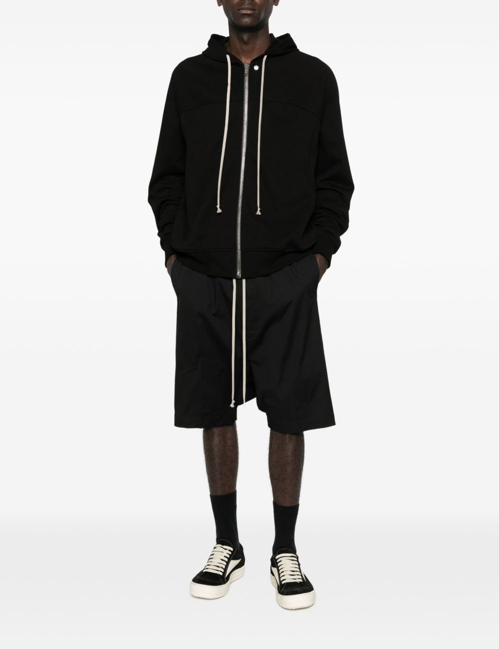 Bermuda con cavallo basso in nero Rick owens - uomo 