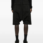 Bermuda con cavallo basso in nero Rick owens - uomo 