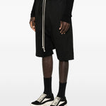 Bermuda con cavallo basso in nero Rick owens - uomo 