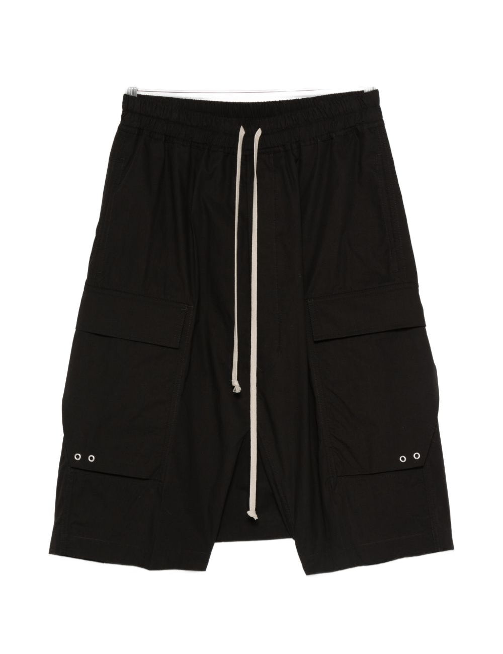 Bermuda cargo con coulisse in nero Rick owens - uomo 
