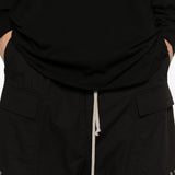 Bermuda cargo con coulisse in nero Rick owens - uomo 