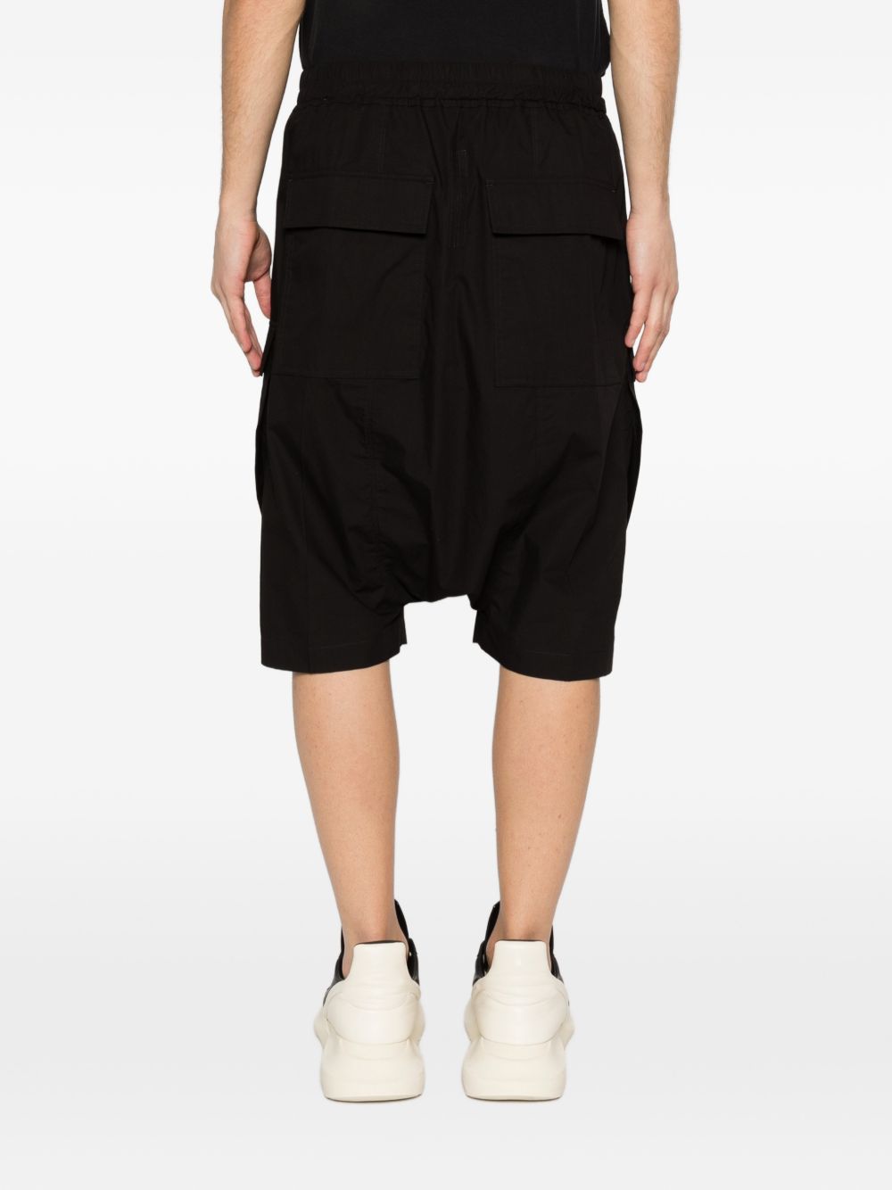Bermuda cargo con coulisse in nero Rick owens - uomo 