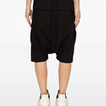 Bermuda cargo con coulisse in nero Rick owens - uomo 